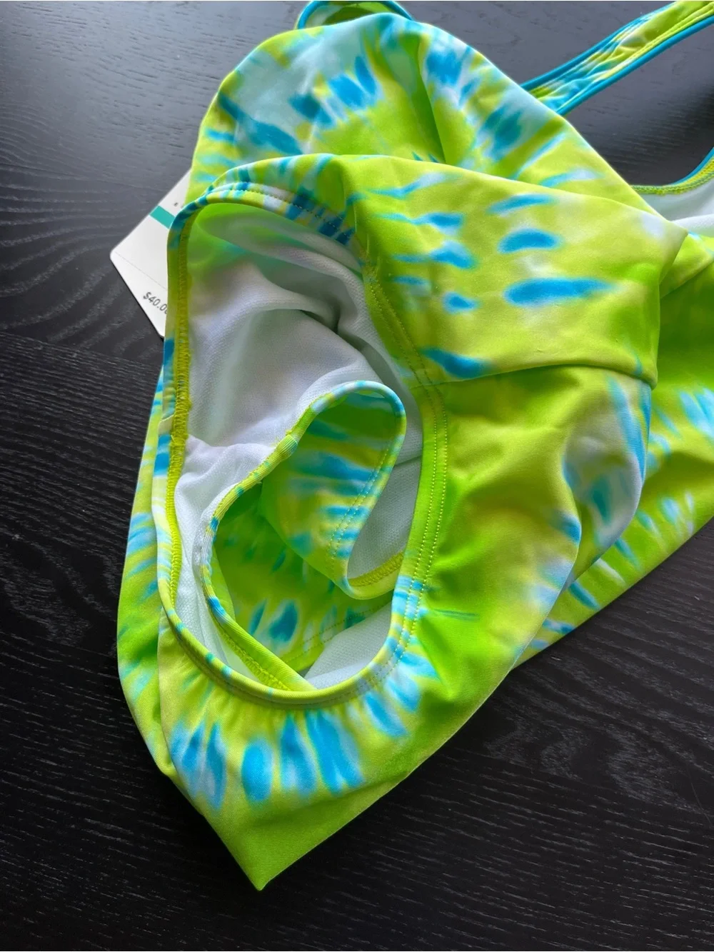 Brand New (Original $40) Speedo Girls Green Tie Dye One Piece Swimsuit Size 16
